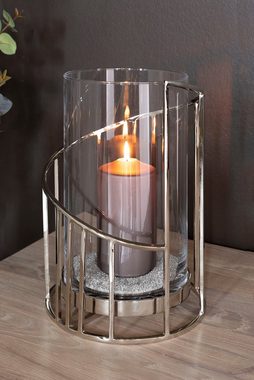 Fink Windlicht CELINE (1 St), Kerzenhalter aus Edelstahl mit Glaseinsatz, Höhe ca. 29,50 cm