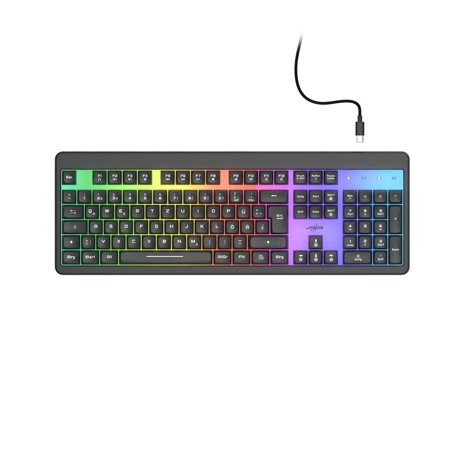 uRage Exodus 215 Illuminated, Schwarz, QWERTZ Gaming-Tastatur