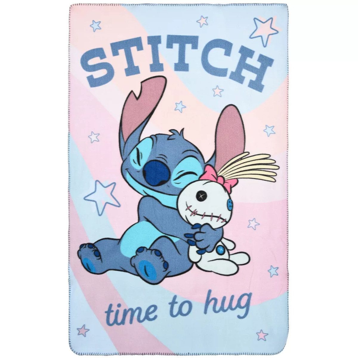 Wohndecke Lilo & Stitch Fleecedecke 100x150cm – Time to Hug Decke, Lilo & Stitch, Geschenkidee für Mädchen und Jungen