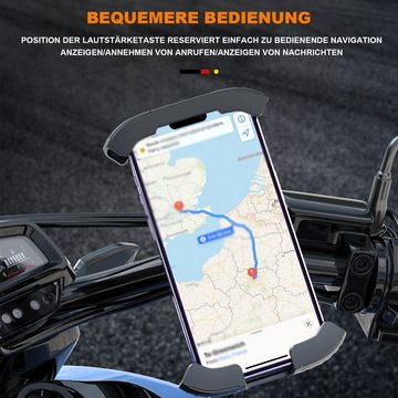 MAGICSHE 360° Handyhalter für Fahrrad/Motorradgriff Handy-Halterung, (1-tlg., Stoßfeste Fahrradtelefonhalterung)