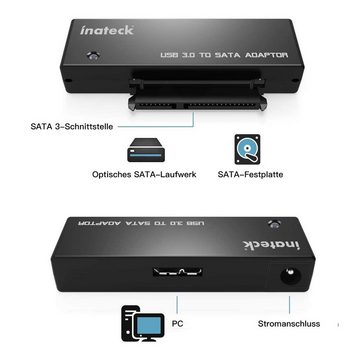 Inateck USB 3.0 zu SATA Konverter Adapter 2.5/3.5 Zoll Computer-Adapter