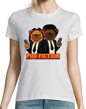 Youth Designz T-Shirt Pug Fiction Damen T-Shirt mit trendigem Frontprint