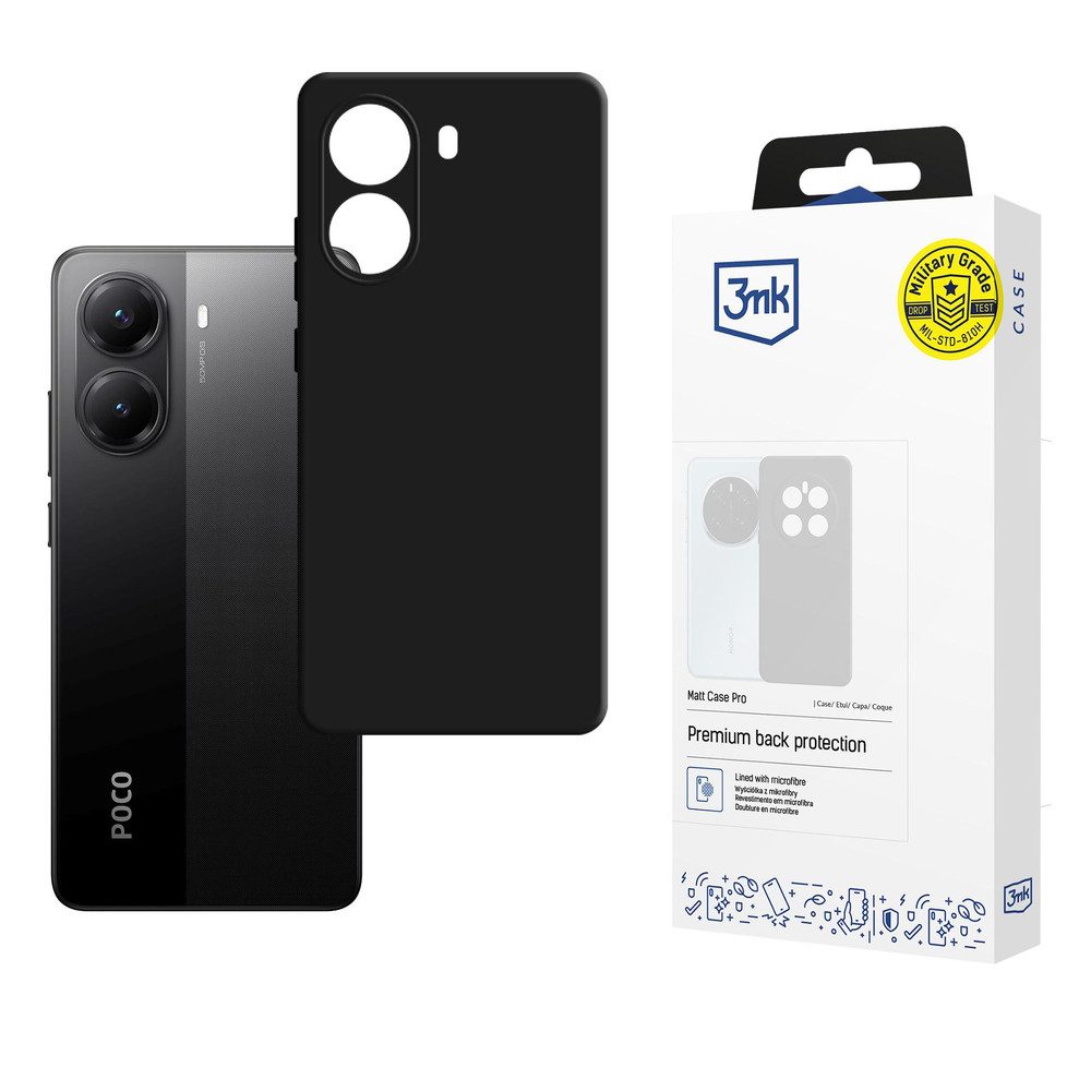 3MK Smartphone-Hülle Handyhülle Schutzcover Backcover, matt, stoßabsorbierend, kratzfest, kabelloses Laden