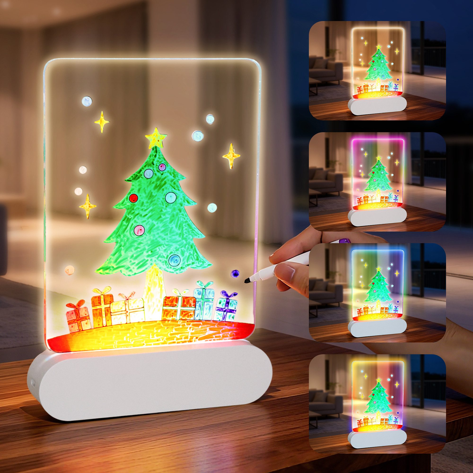 Fanttik Zaubertafel LED Zeichenbrett für Kinder, Wiederaufladbare Doodle Gl günstig online kaufen