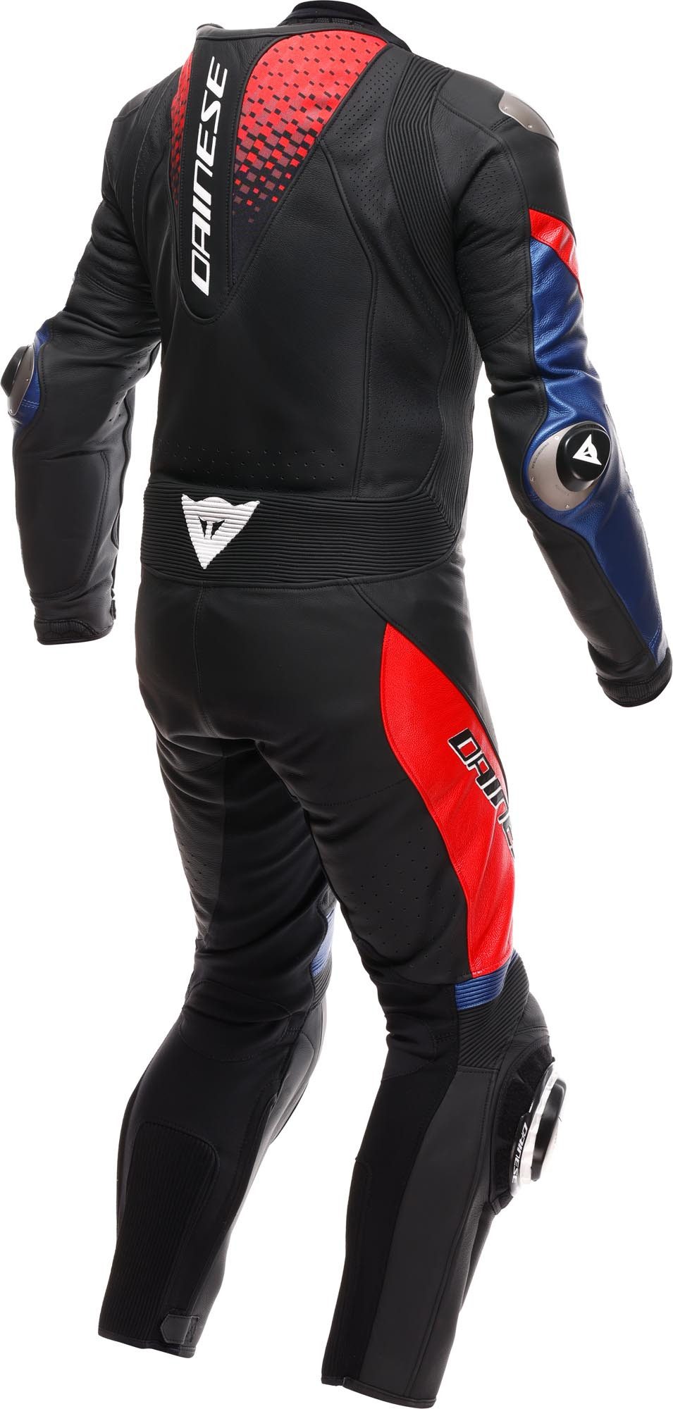 Dainese Motorradkombi Laguna Seca 6 perforierte 1-Teiler Motorrad Lederkombi vorbereitet für Trinksystem,Ellenbogenprotektoren enthalten,Hüftp