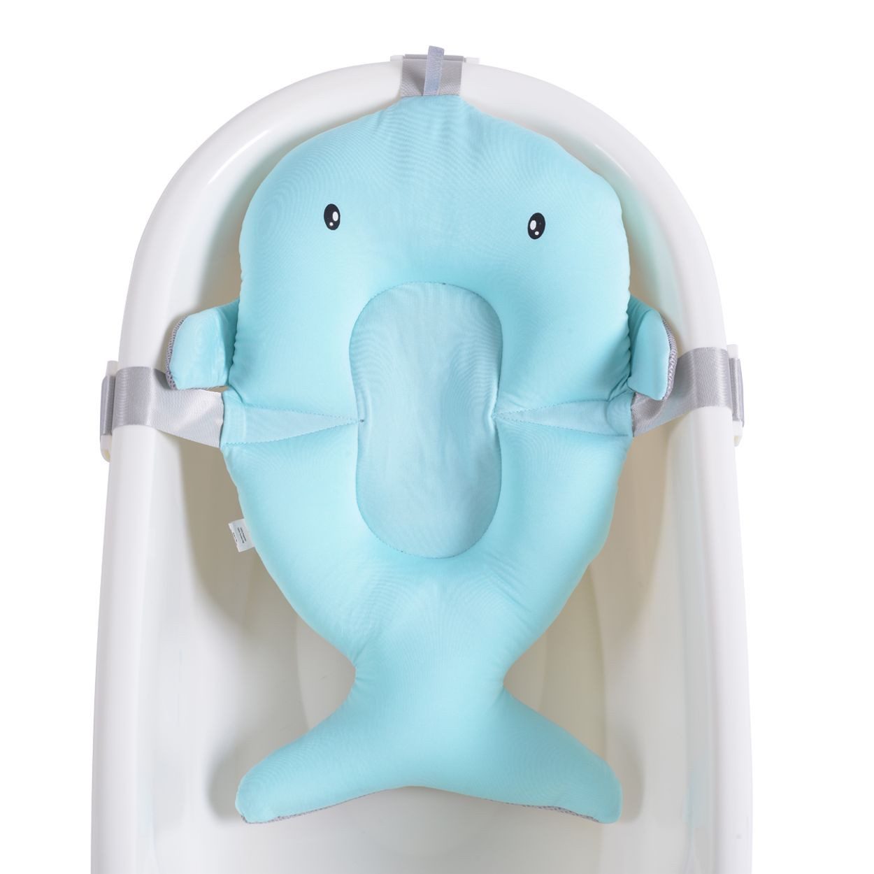 Cangaroo Wanneneinlage Bailey, B: 37 cm, L: 54 cm, 1-tlg., für Babybadewannen, schnell trocknender Stoff, Kunststoff-Clips