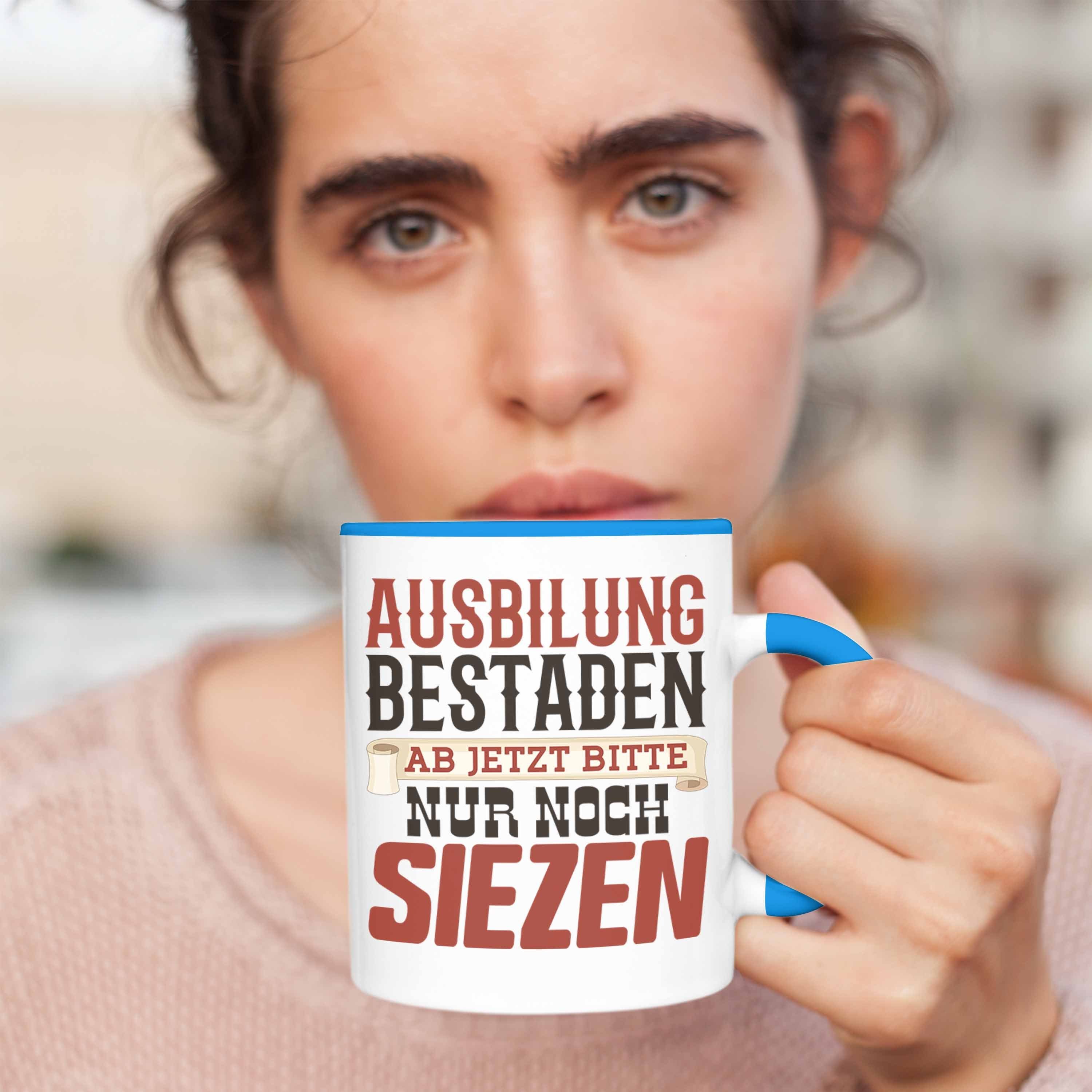 Bestanden Geschenk Tasse Trendation Tasse Ausbildung - Trendation Bestande Blau Geschenkidee