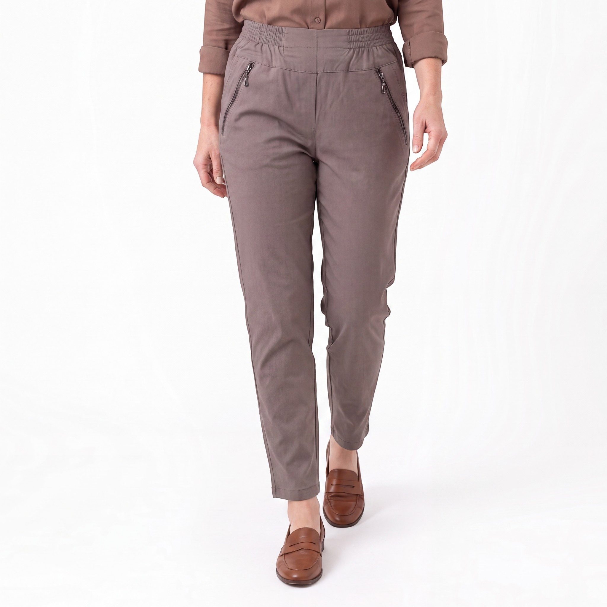 OriginalYou Schlupfhose Übergangshose Damen Freizeithose mit leichtem Innenfleece geeignet für eine Körpergröße bis 1,70m, gefüttert