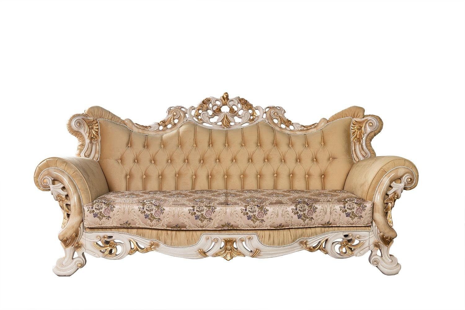 Beige JVmoebel Sofagarnitur Chesterfield 3+1 Sofas Sessel Sofa, Luxus Klassische