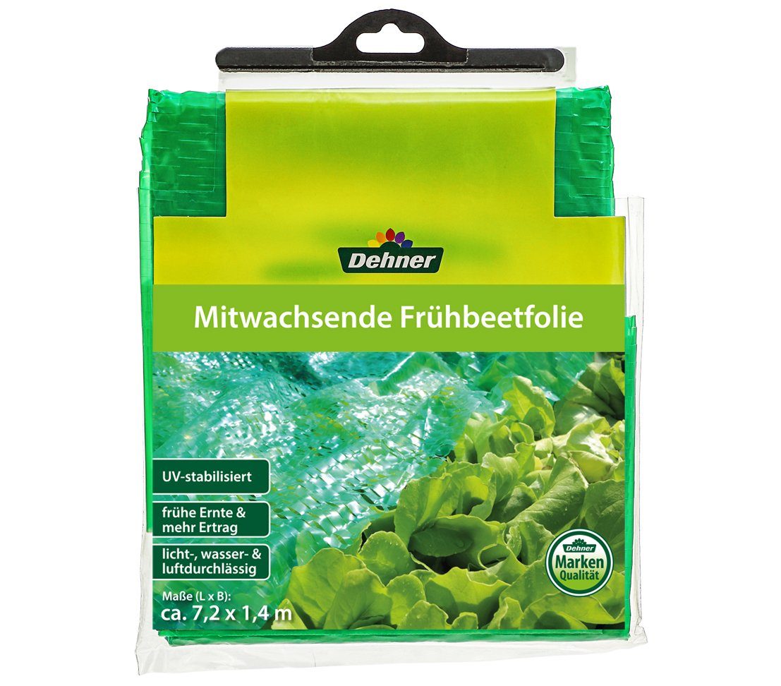 Pflanzenschutzdach Frühbeetfolie mitwachsend, ca. 7.2 x 1.4 m