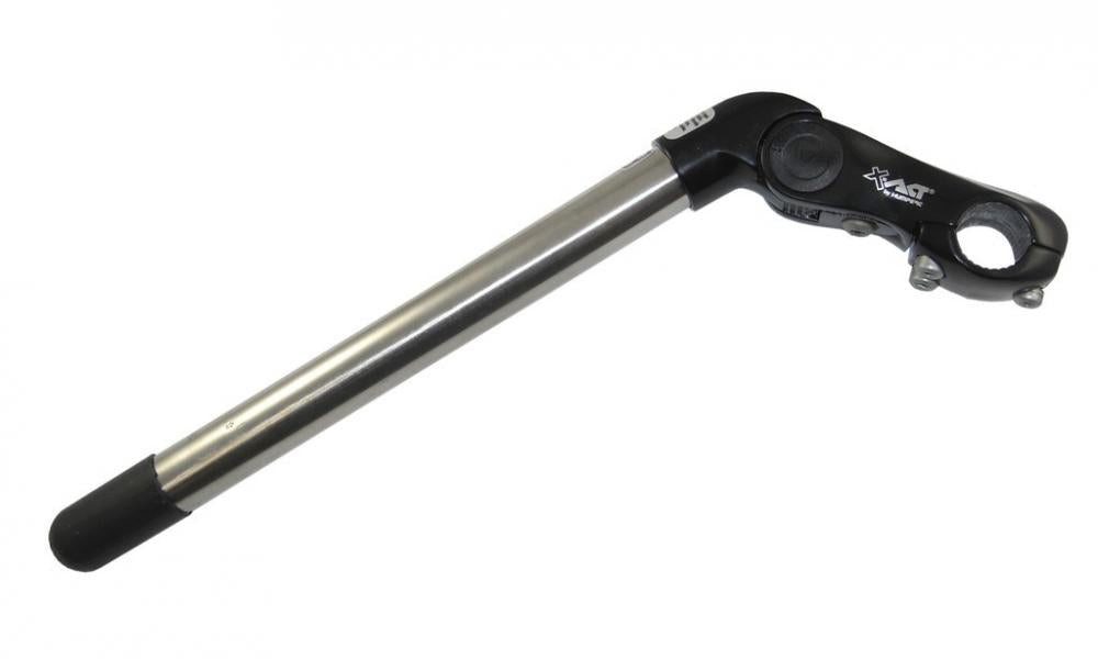 Ergotec Fahrradlenker Ergotec Vorbau Kobra Vario SL 300mm/90mm Niro/Alu -10/+50° sw/si 1 1/8