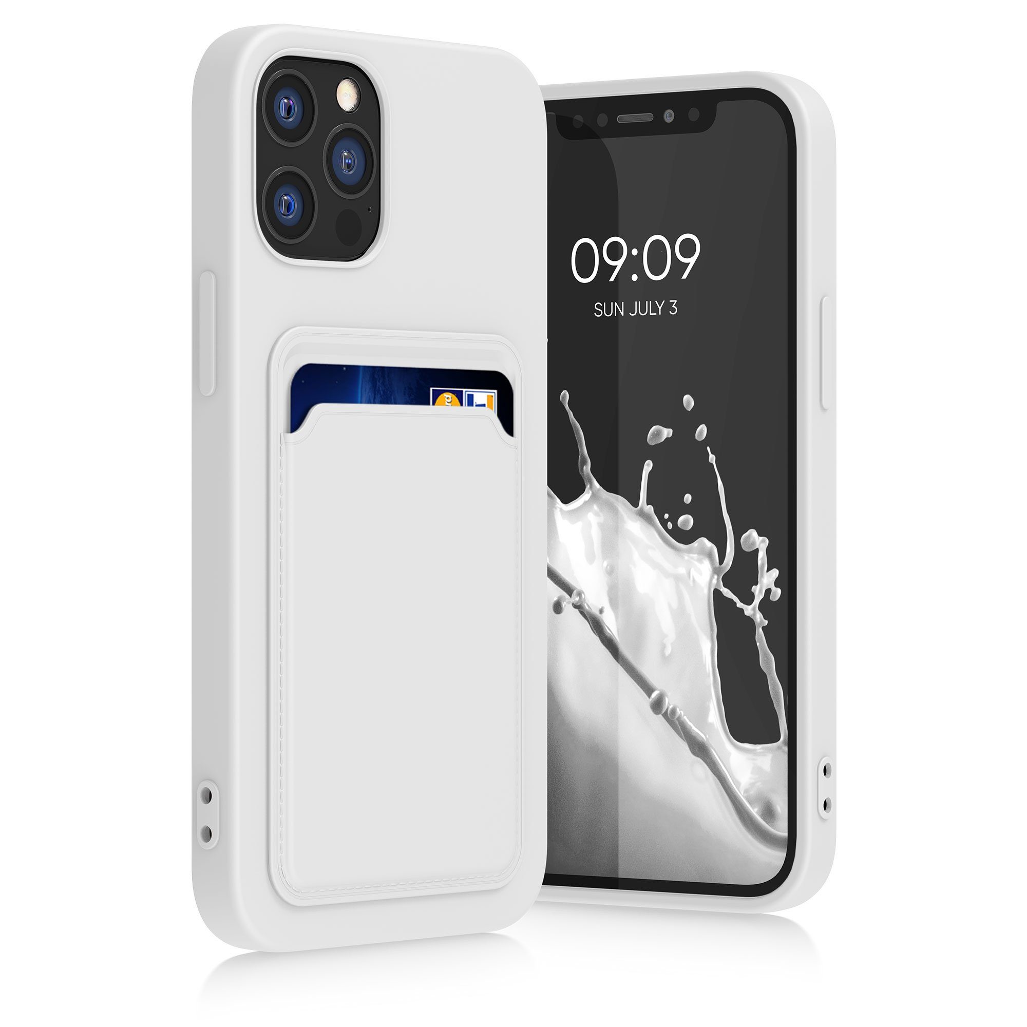 kwmobile Handyhülle Hülle für Apple iPhone 12 / 12 Pro, Handyhülle mit Fach für Karten - Handy Cover Case
