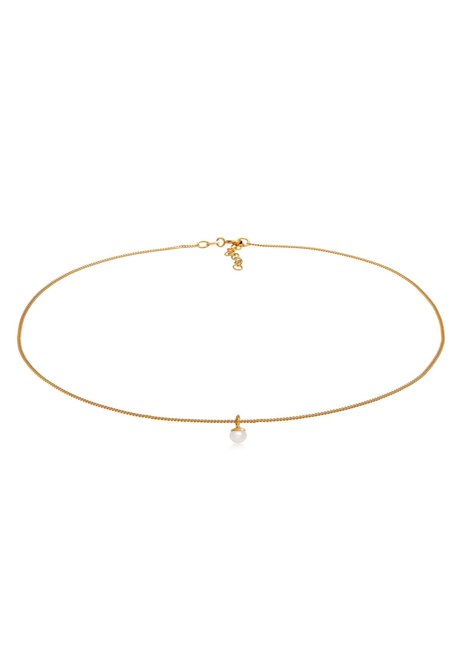 Perlenkette Choker Süßwasserperle Anhänger Klassik 925 Silber