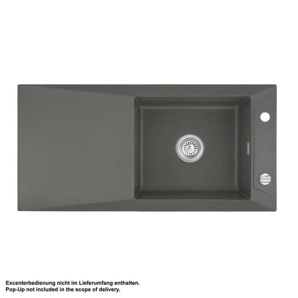 Systemceram Küchenspüle KeraDomo SIRO 100 Handbedienung Lava, 100/490 cm