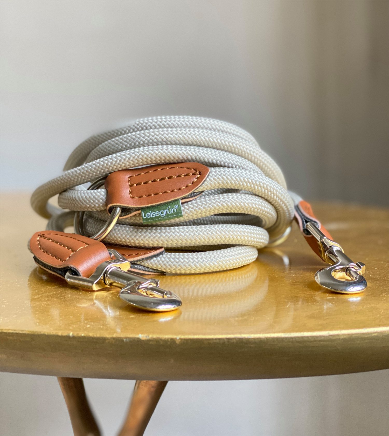 Leisegrün Hundeleine Hundeleine große Hunde Führleine 3m verstellbar mit 2 Karabiner, Nylon