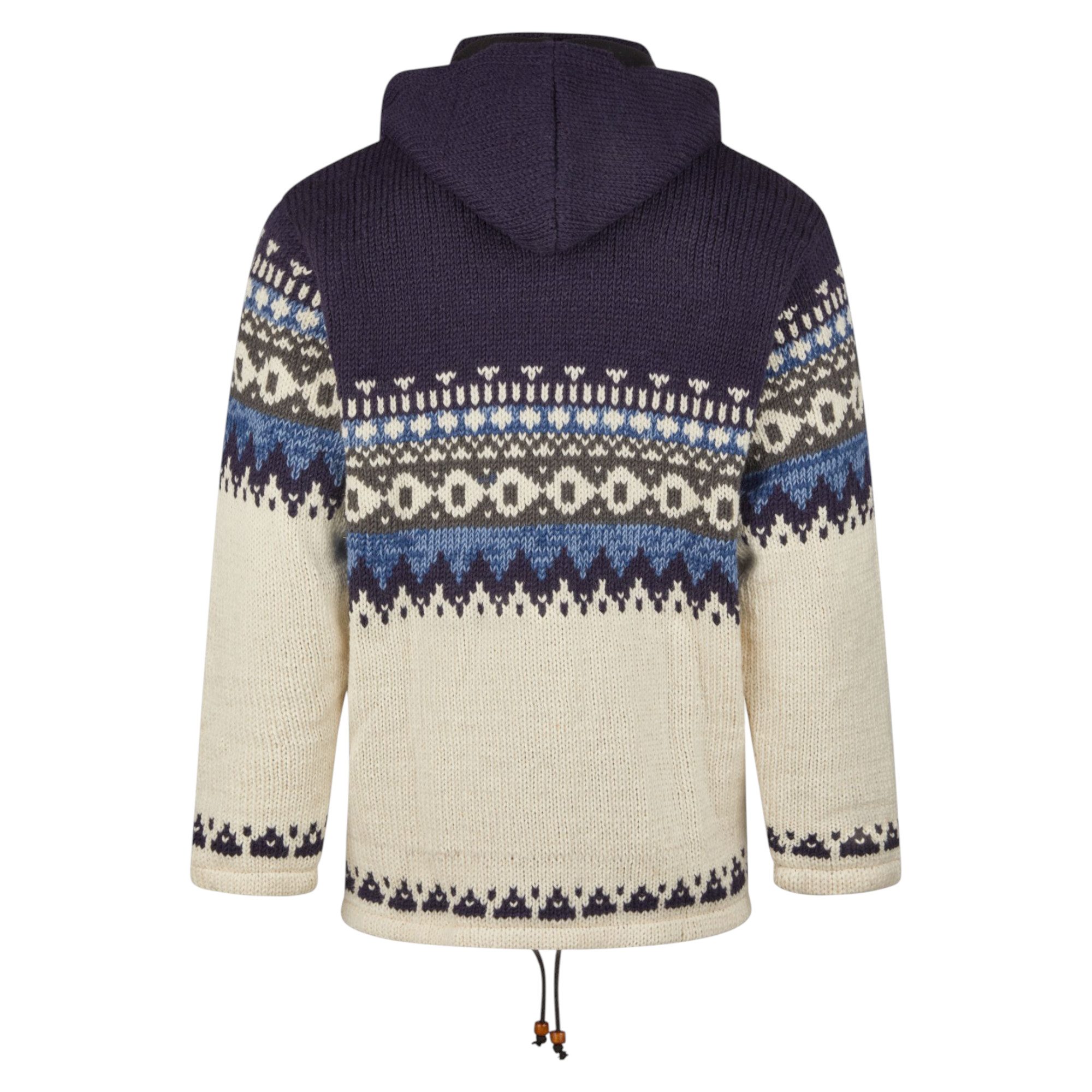 THC Natural Line Strickjacke THC Schafwollstrickjacke blau gemustert 816 (1 günstig online kaufen