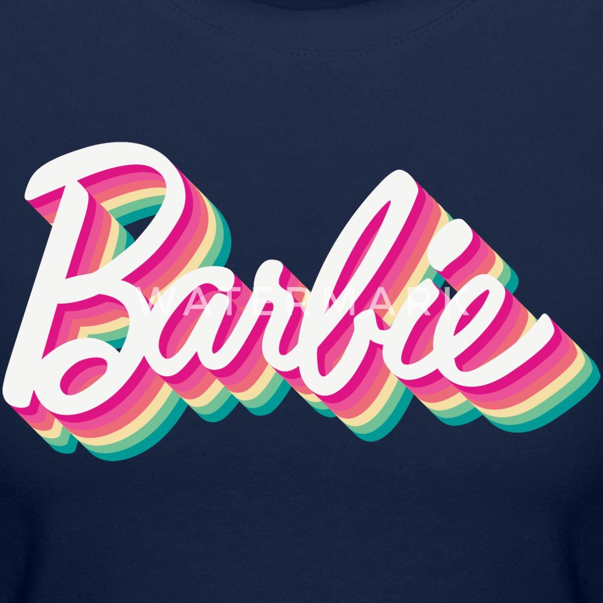 Spreadshirt T-Shirt Barbie Buntes Logo Crop Top (1-tlg)