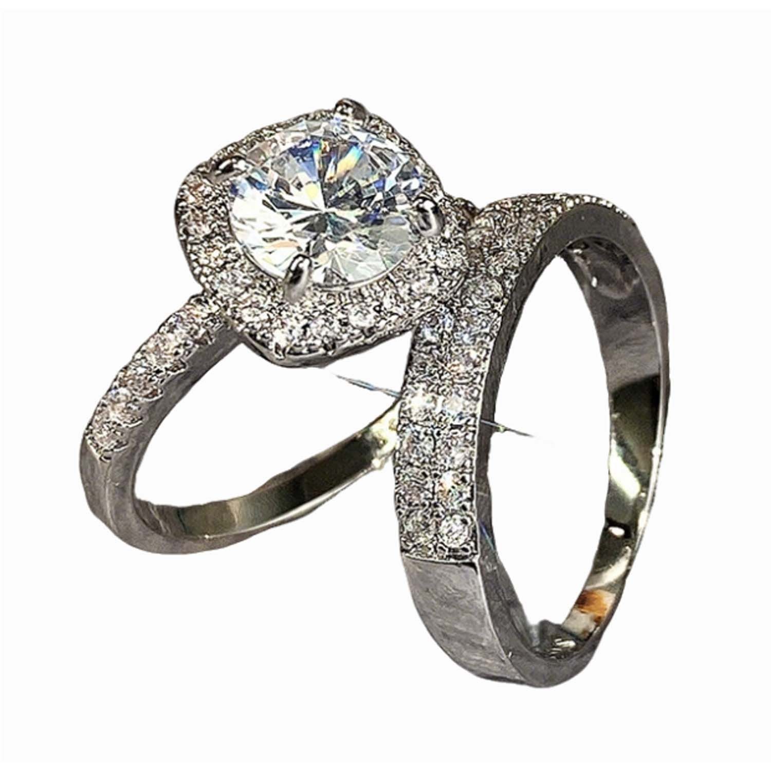Innolea Fingerring Pavé-Zirkonia-Paarringe – modische Hochzeitsringe