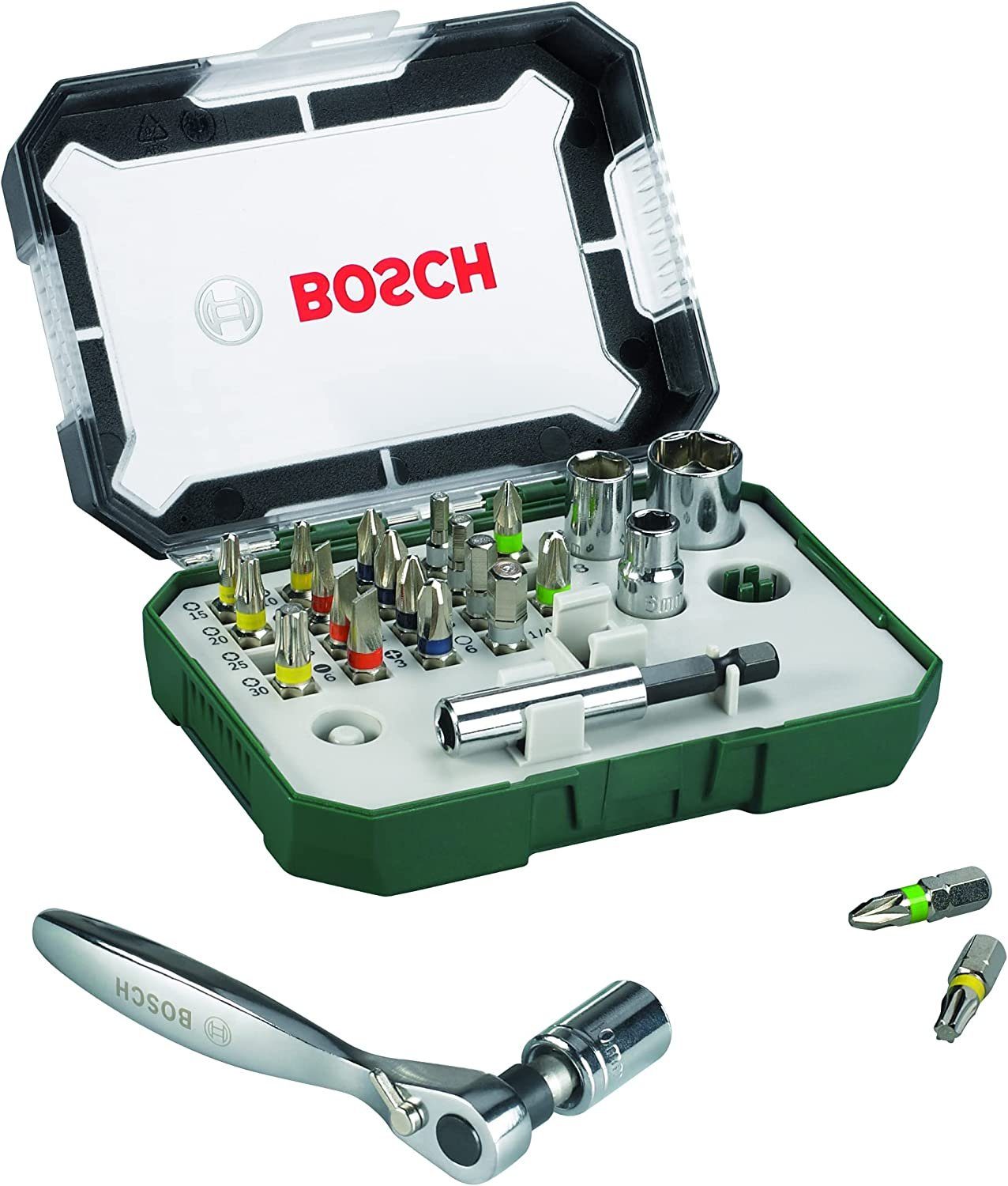BOSCH Bohrer- und Bitset Schrauberbit- und Ratschen-Set 26tlg - 2607017322