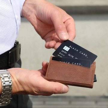 Solo Pelle Kartenetui Kartenetui, Kreditkartenetui, Leder Geldbörse Slim Wallet, echt Leder, Made in Europe in elegantem Design mit RFID Schutz