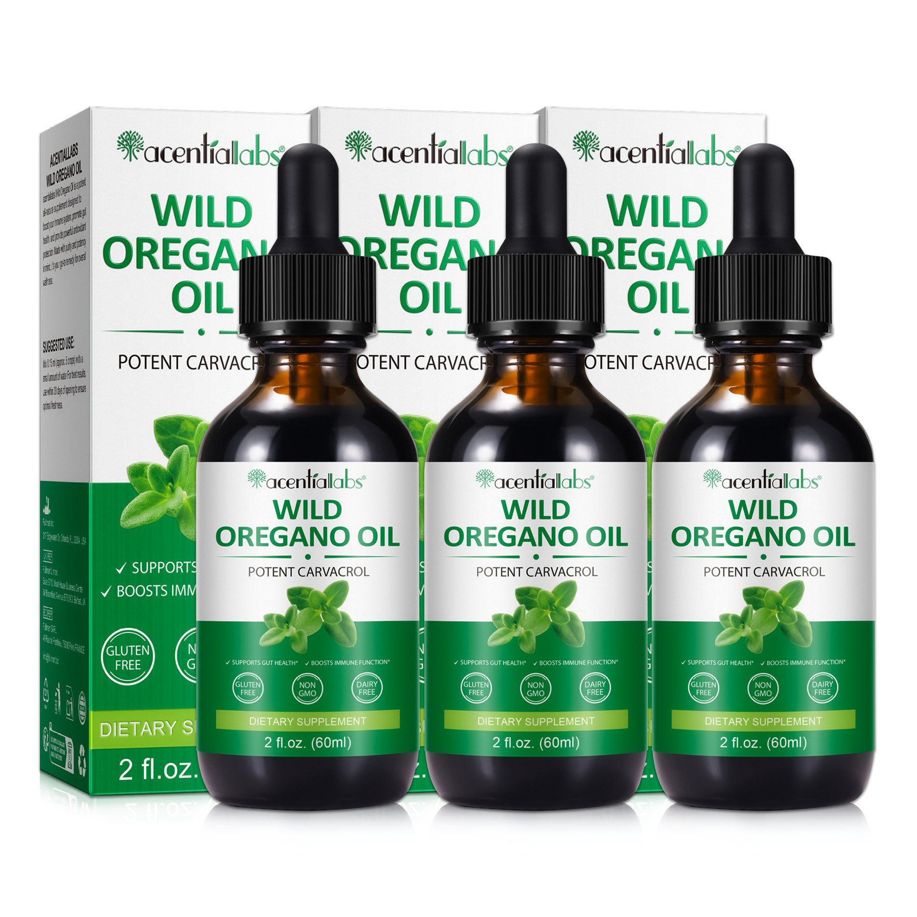ALIVER Wildes Oregano Öl Liquid Tropfen mit Carvacrol Vegan Natur 100% Rein TROPFEN, Nahrungsergänzungsmittel, Acentiallabs, Öl, Oregano
