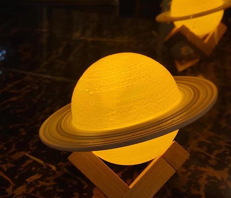 DOPWii LED Nachtlicht 1W Nacht Licht Saturn Lampe,16 Farbvarianten,Φ22cm,1W,Umgebungslicht