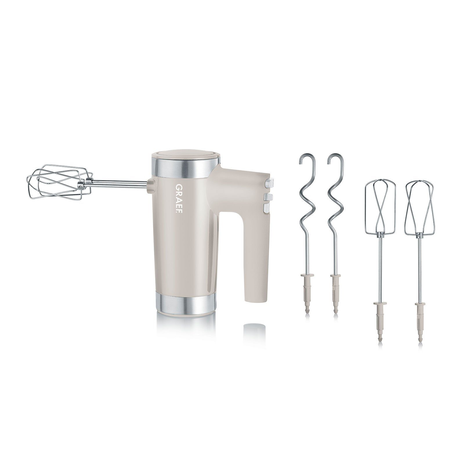 Graef Handmixer HM 508, 600 W, 7 Geschwindigkeitsstufen, langes Kabel, maximale Bewegungsfreiheit