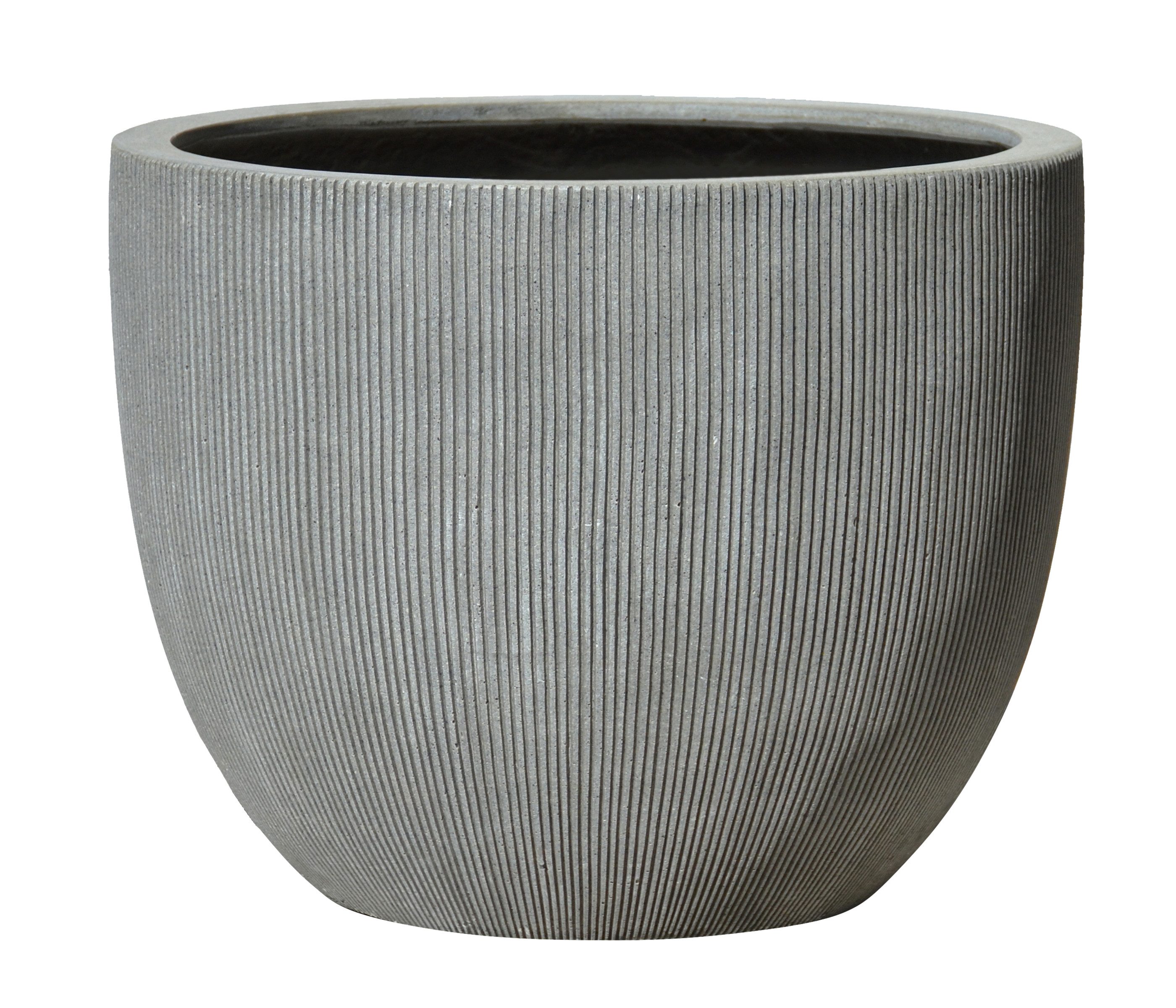 Dehner Übertopf Banbury, frostbeständiger Blumenkübel, Polystone, grau, für den Außenbereich, inkl. Bodenloch gegen Staunässe