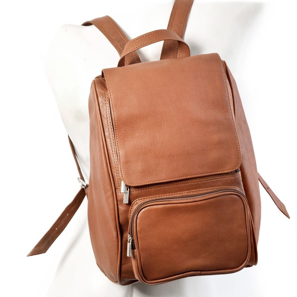 Jahn-Tasche Notebookrucksack Lederrucksack / Laptop-Rucksack Gr. M, Cognac-Braun, Jahn-Tasche 710