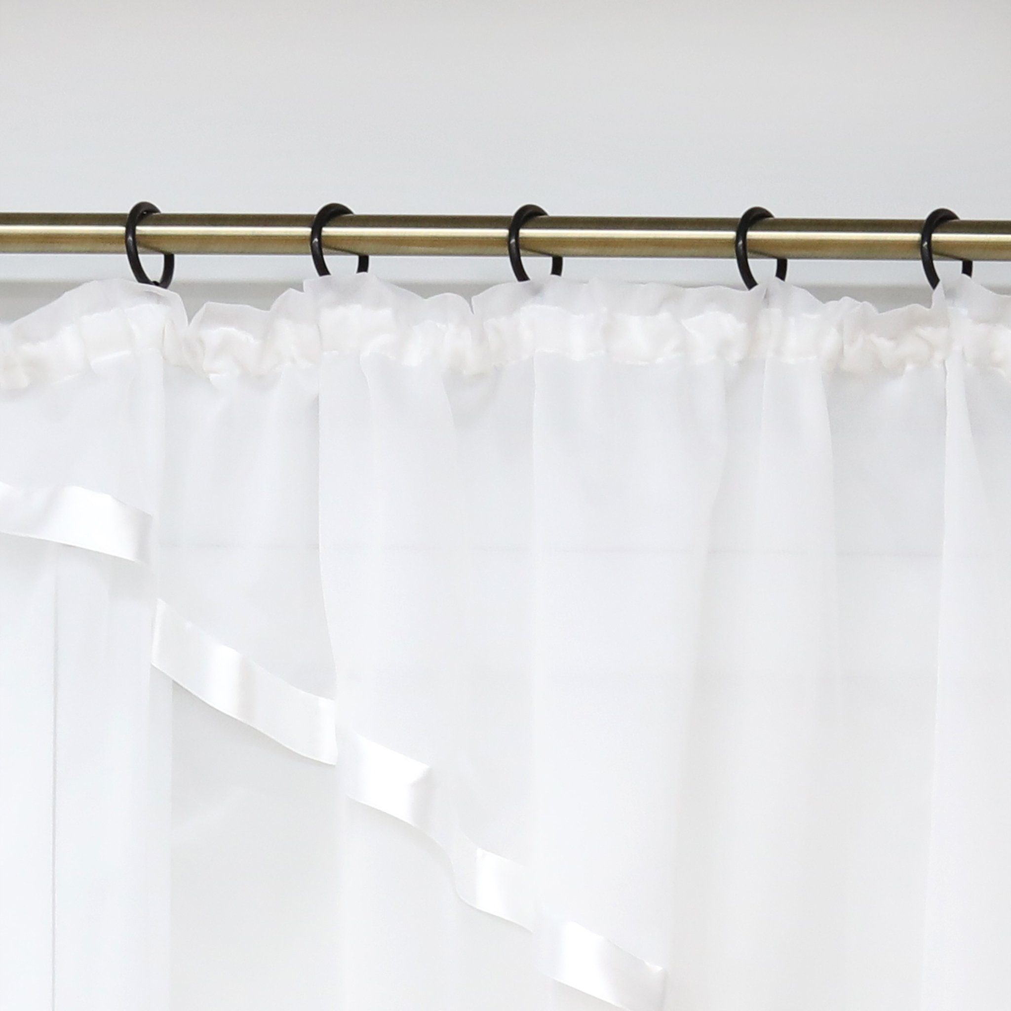 Joyswahl Scheibengardine Claudia (1 St), Kräuselband, transparent, Voile mit Satinband