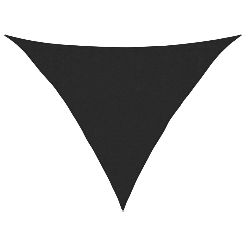 vidaXL Sonnensegel Sonnensegel 160 g/m² Schwarz 3,5x3,5x4,9 m HDPE, (1-tlg)