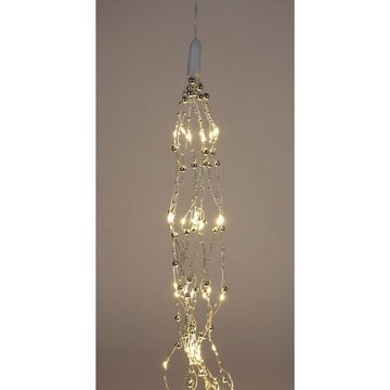 BURI LED Baum Perlenlichterdraht mit 8 Strängen und 80 Mikro-LEDs Warmweiß