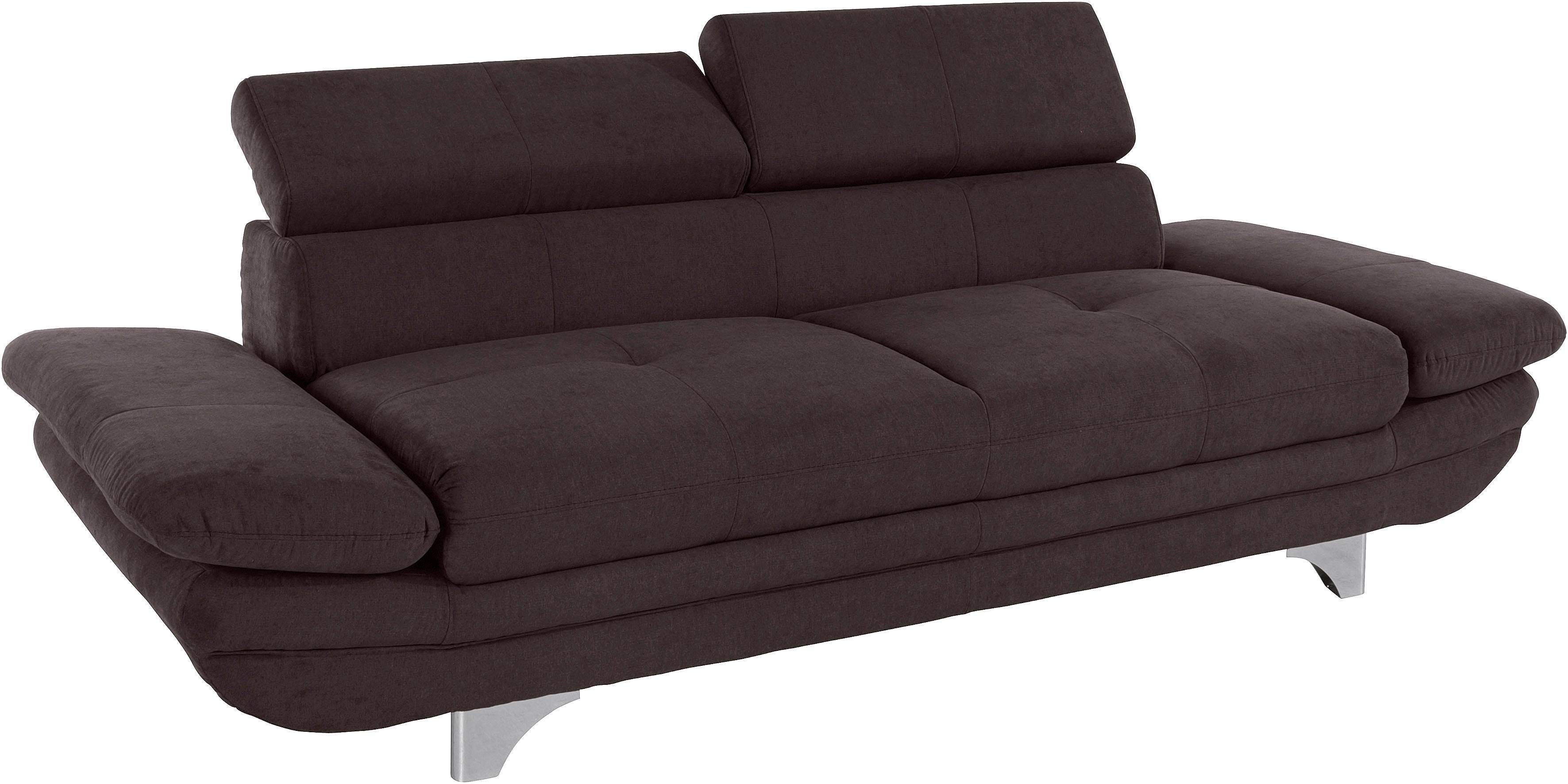 COTTA Polstergarnitur Enterprise, (Set), Set bestehend aus 2,5-Sitzer mit Arm- & Kopfteilverstellung & Hocker