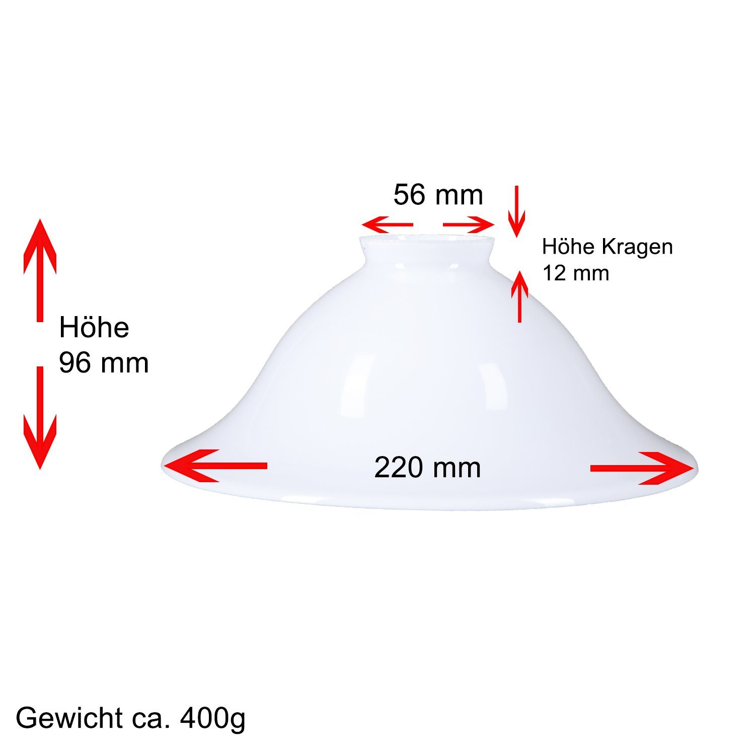 Home4Living Lampenschirm Pendelglasschirm Weiß Beige Ø 220mm Lampenglas Ers günstig online kaufen