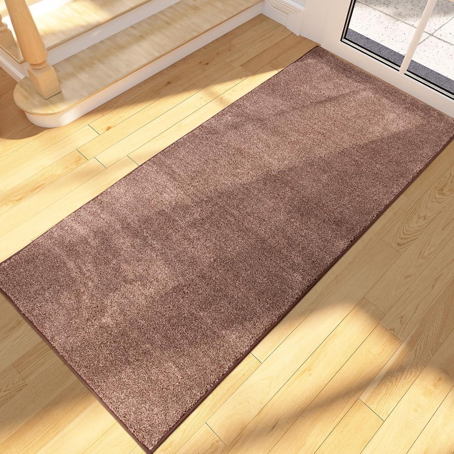 Fußmatte Schmutzfangmatte Innen 60x150cm Braun rutschfest waschbar-Türmatte