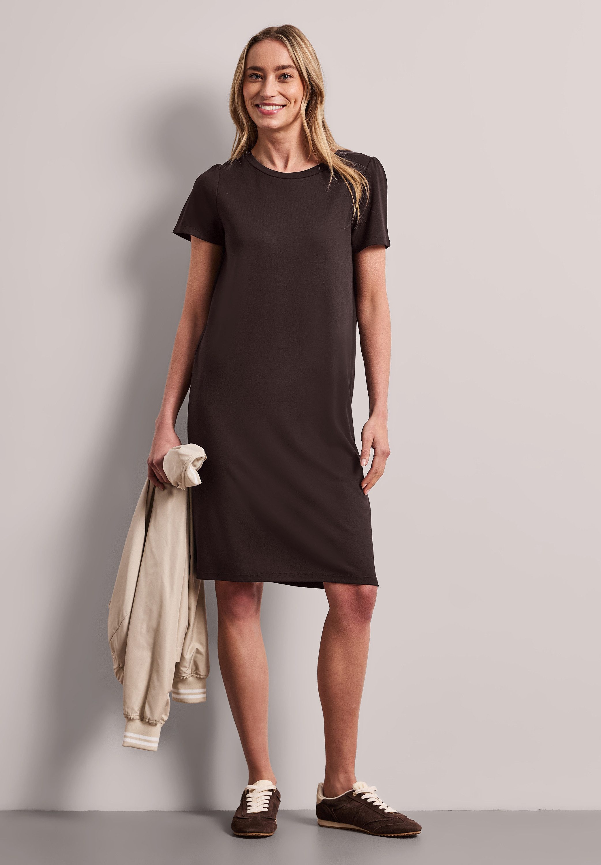 STREET ONE Midikleid mit Rundhalsausschnitt