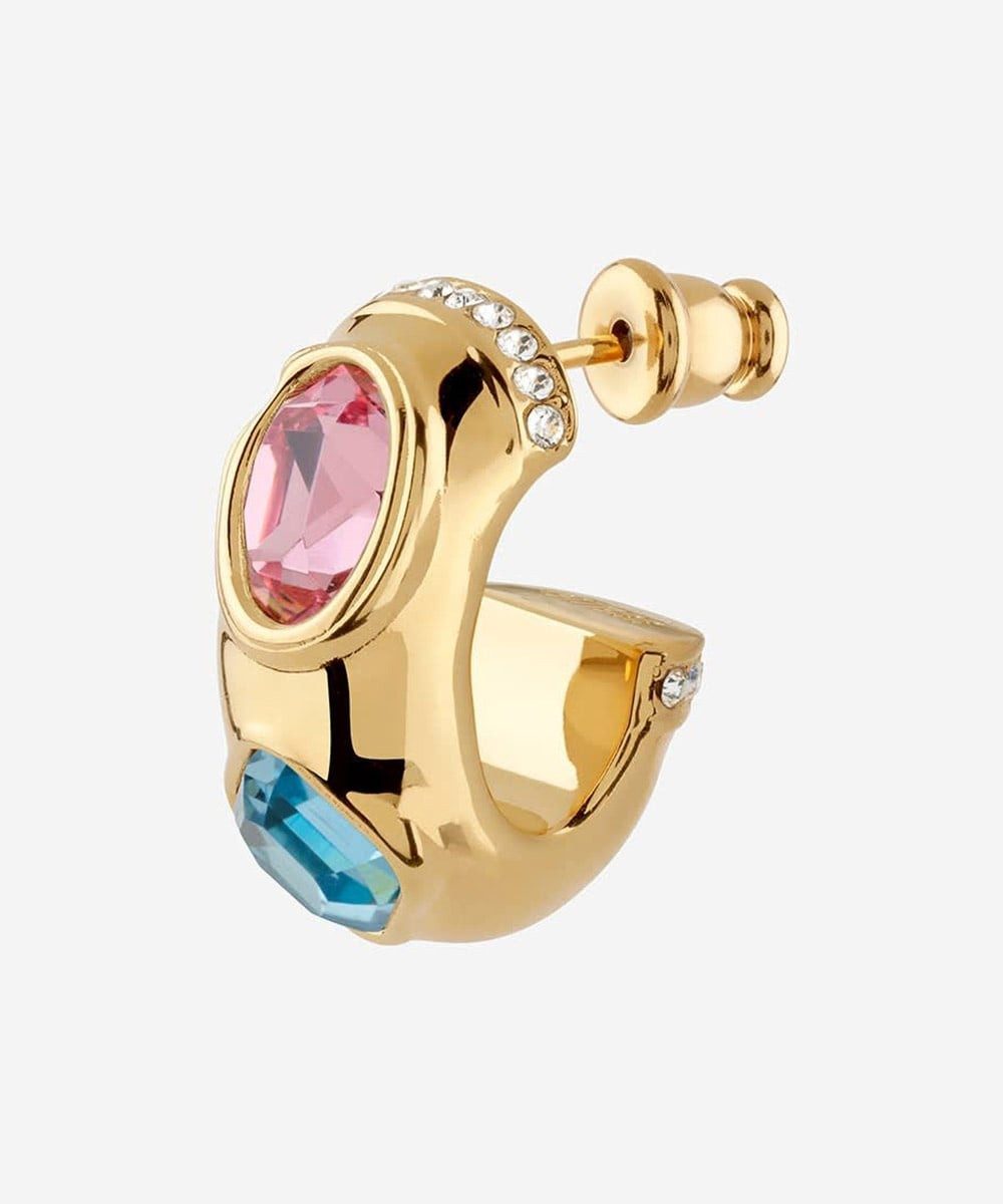 Guess Paar Creolen JUBE05316JWYGMCT/U, für Damen Multi Crystals J Goldfarben