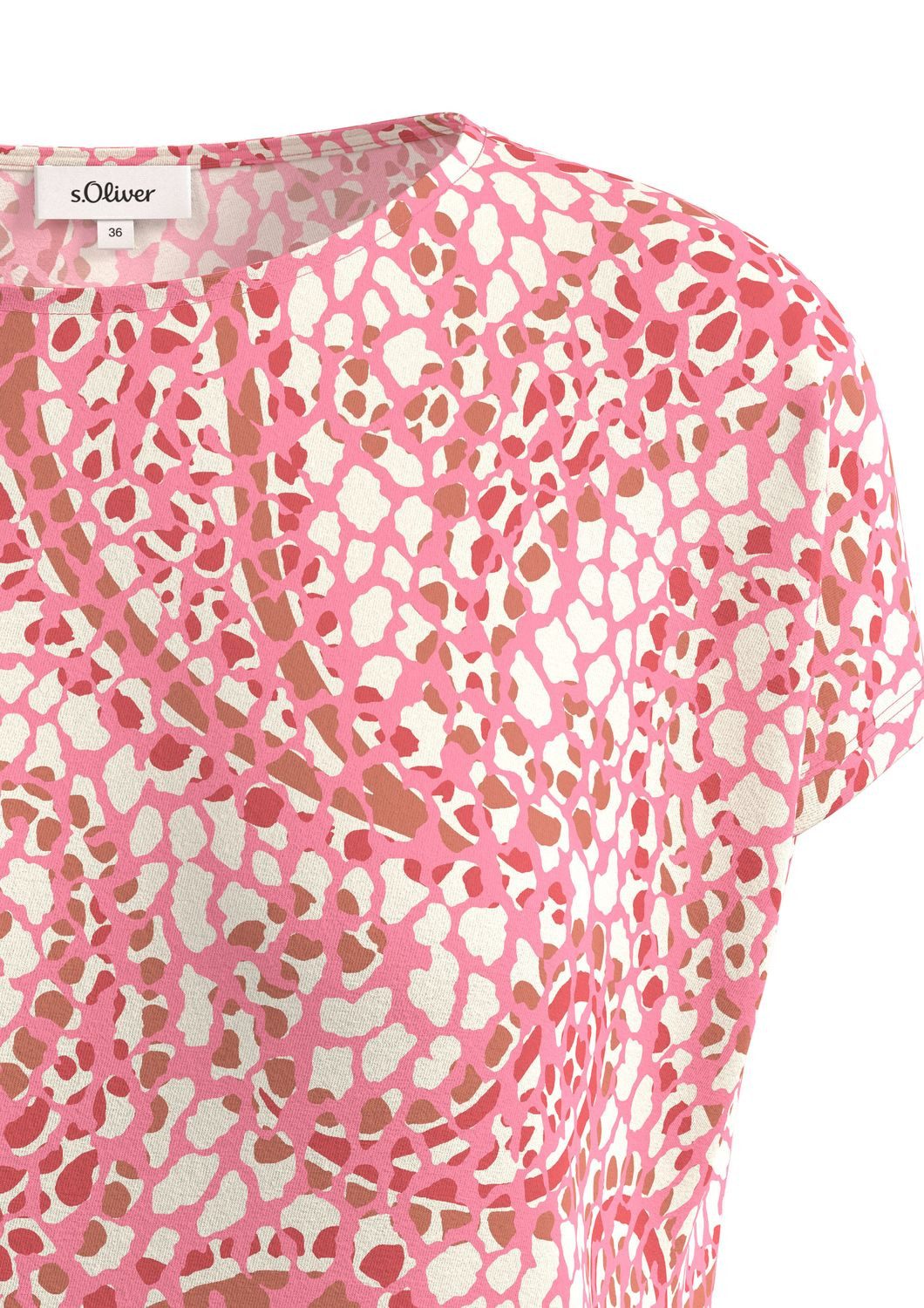 s.Oliver T-Shirt Shirt mit Allover-Print und günstig online kaufen