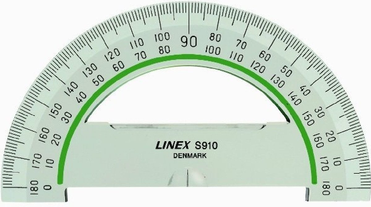 Linex Geodreieck Winkelmesser 180 Grad S910 transparent
