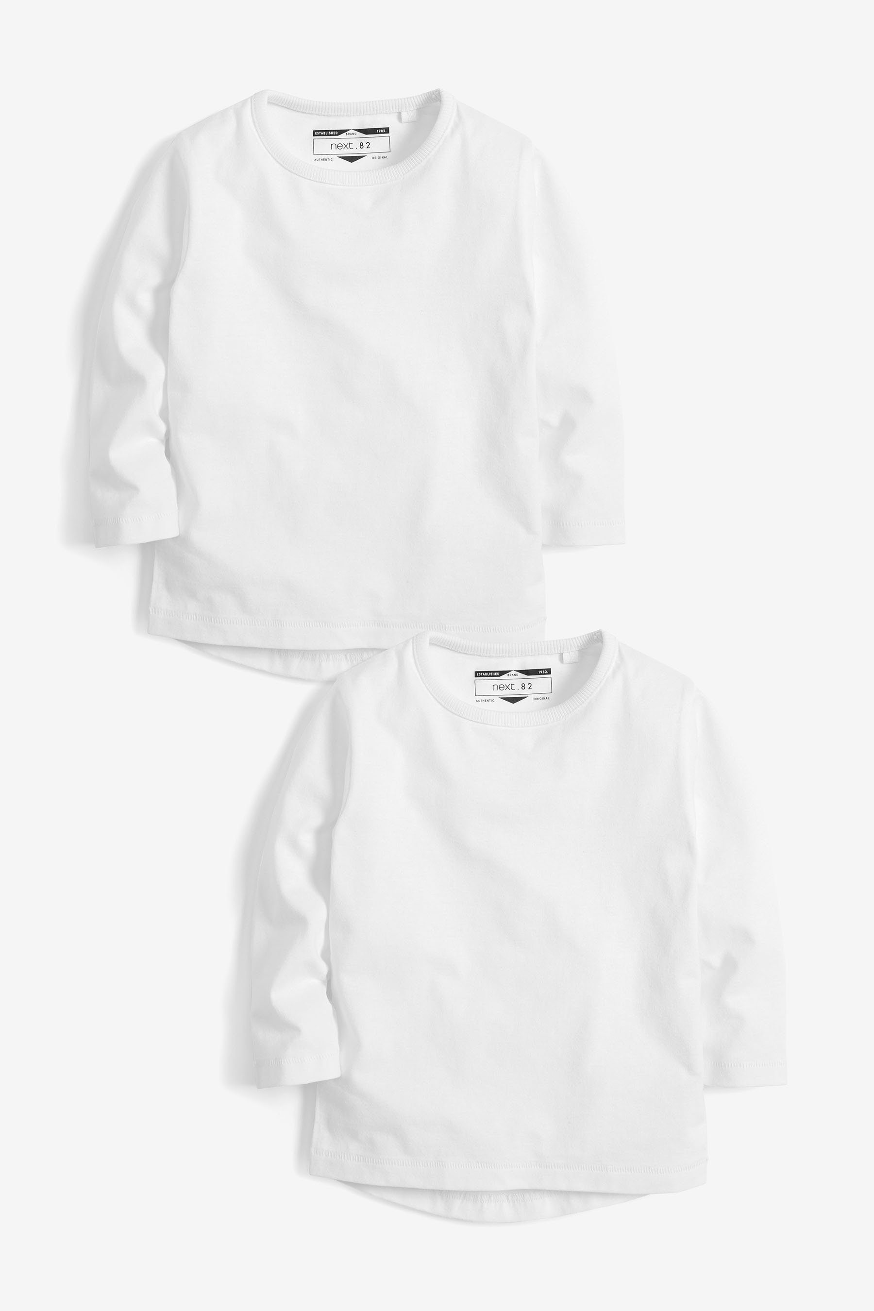 Next Langarmshirt Langarmshirt, 2er-Pack (2-tlg) White