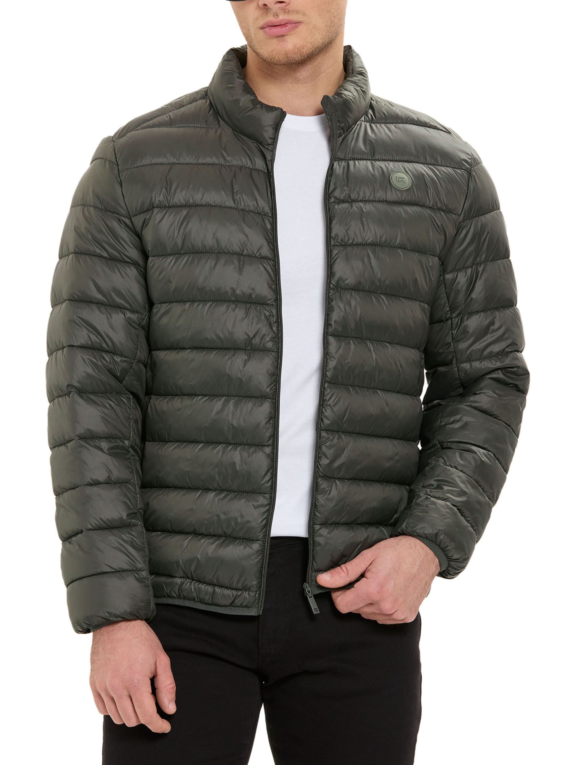 RedBridge Sommerjacke mit Stehkragen und Reißverschluss Steppjacke Casual Leichte Wattierung, horizontale Steppung – Bild 3 von 5