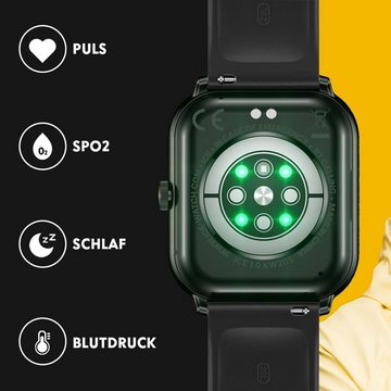 ice-watch Smartwatch (1,85 Zoll, Android,iOS), Smartwatch mit Pulsüberwachung, IP68 wasserdicht, Multifunktionale