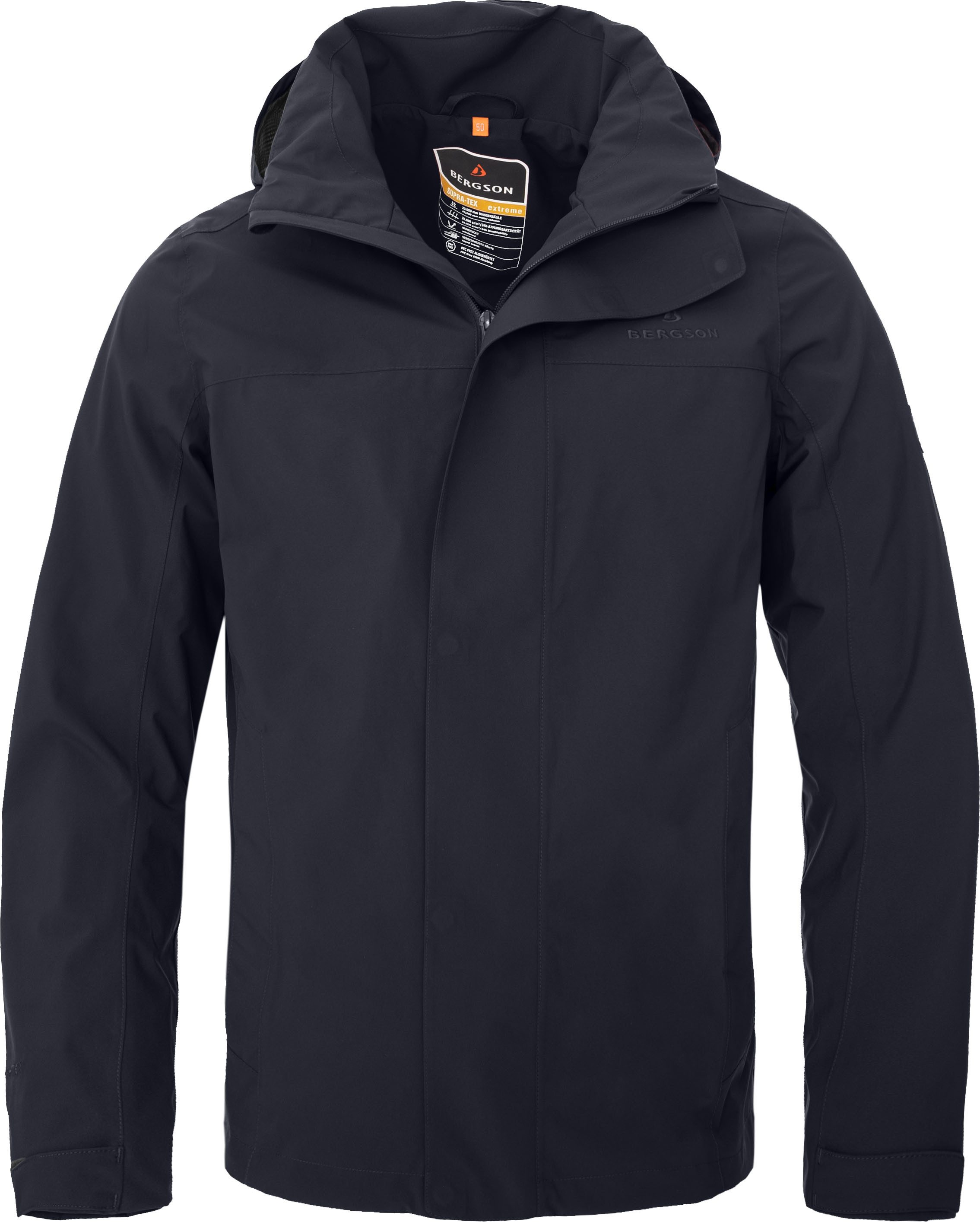 Bergson Regenjacke KAJAANI light Herren Regenjacke, gefüttert, wasserdicht, günstig online kaufen