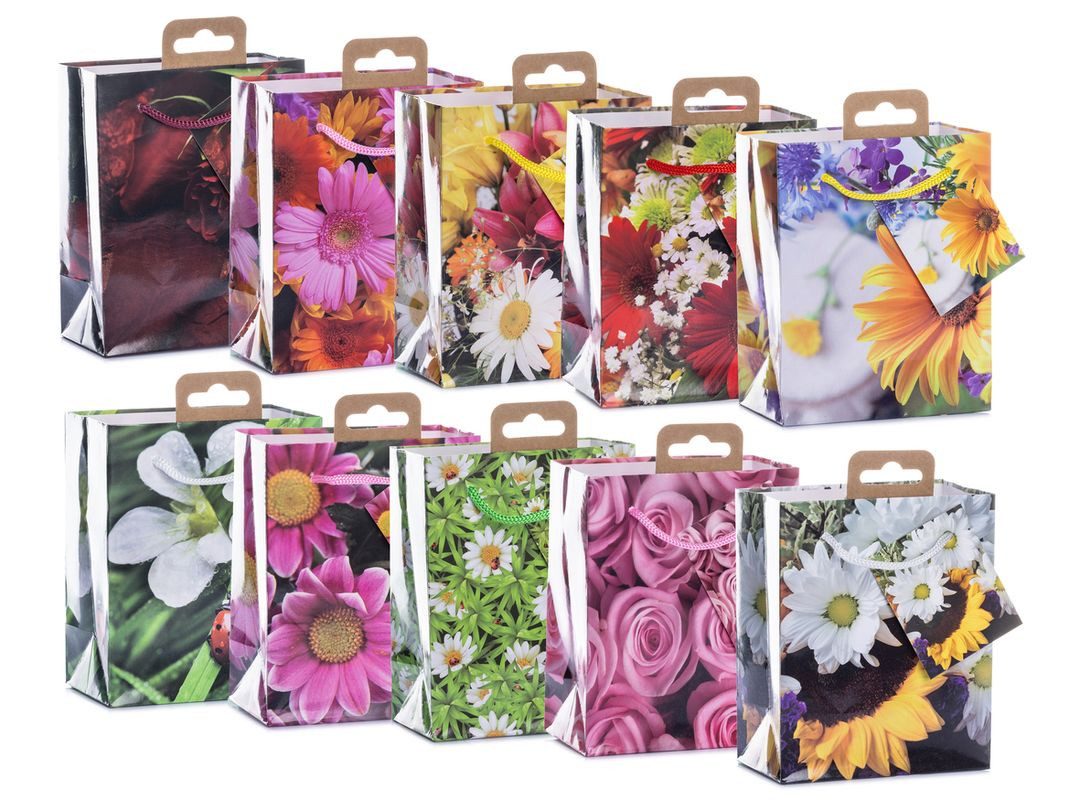 laro Geschenkbox Premium Klein Geschenktüten Geschenktaschen 10-100 Stk Mini Blumen (20 St)