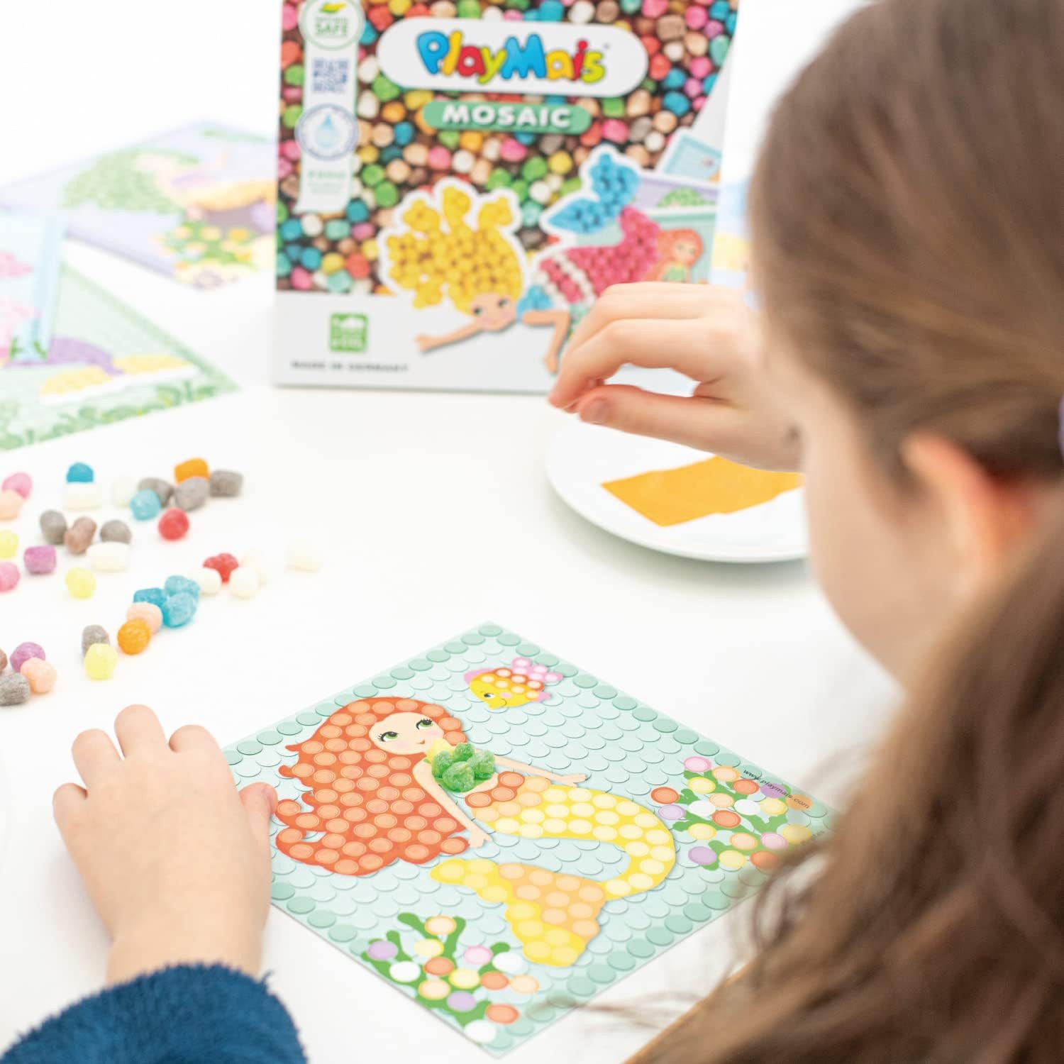 PlayMais Kreativset Playmais MOSAIC Dream Mermaid Kreativ-Set Basteln 2.300 Stück 5+