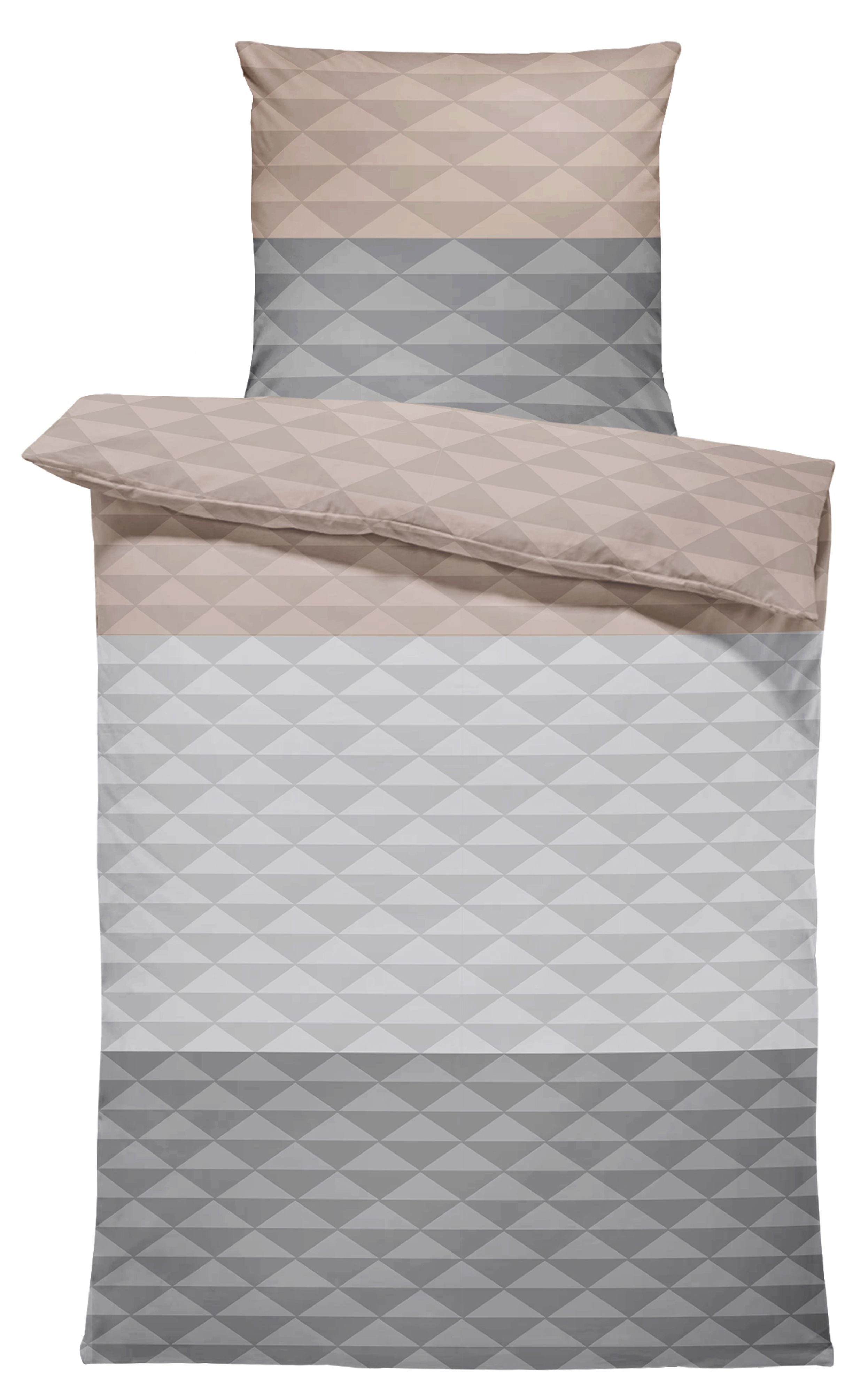 One Home Bettwäsche, Mikrofaser, 2 teilig, modern, gestreift und Rautenmust günstig online kaufen