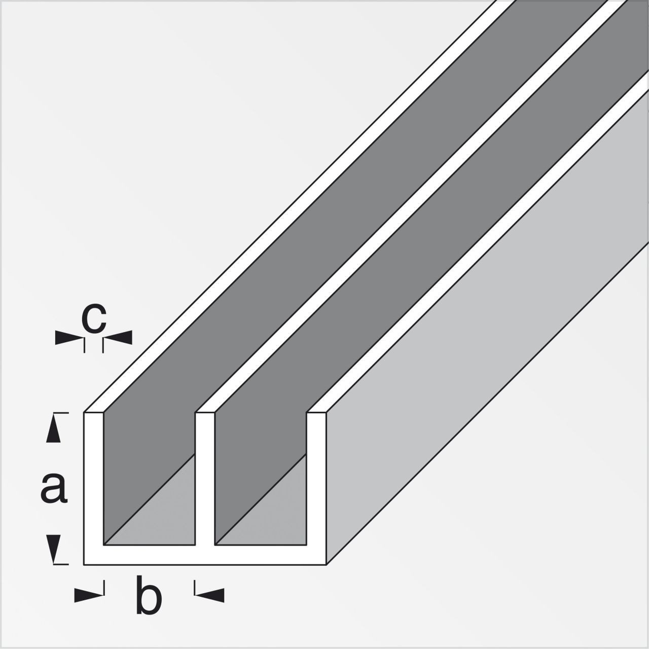 alfer Profil alfer Führungsschienen-Profil, oben 1 m, 10 x 6 x günstig online kaufen