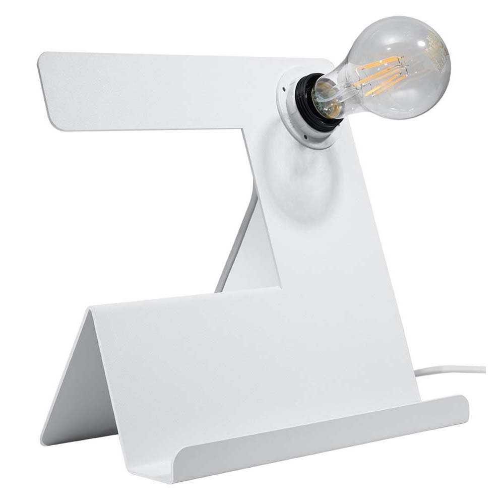 etc-shop LED Tischleuchte, Weiß inklusive, Leuchtmittel nicht Esszimmer Stahl 24 cm H Tischleuchte Tischlampe Wohnzimmer