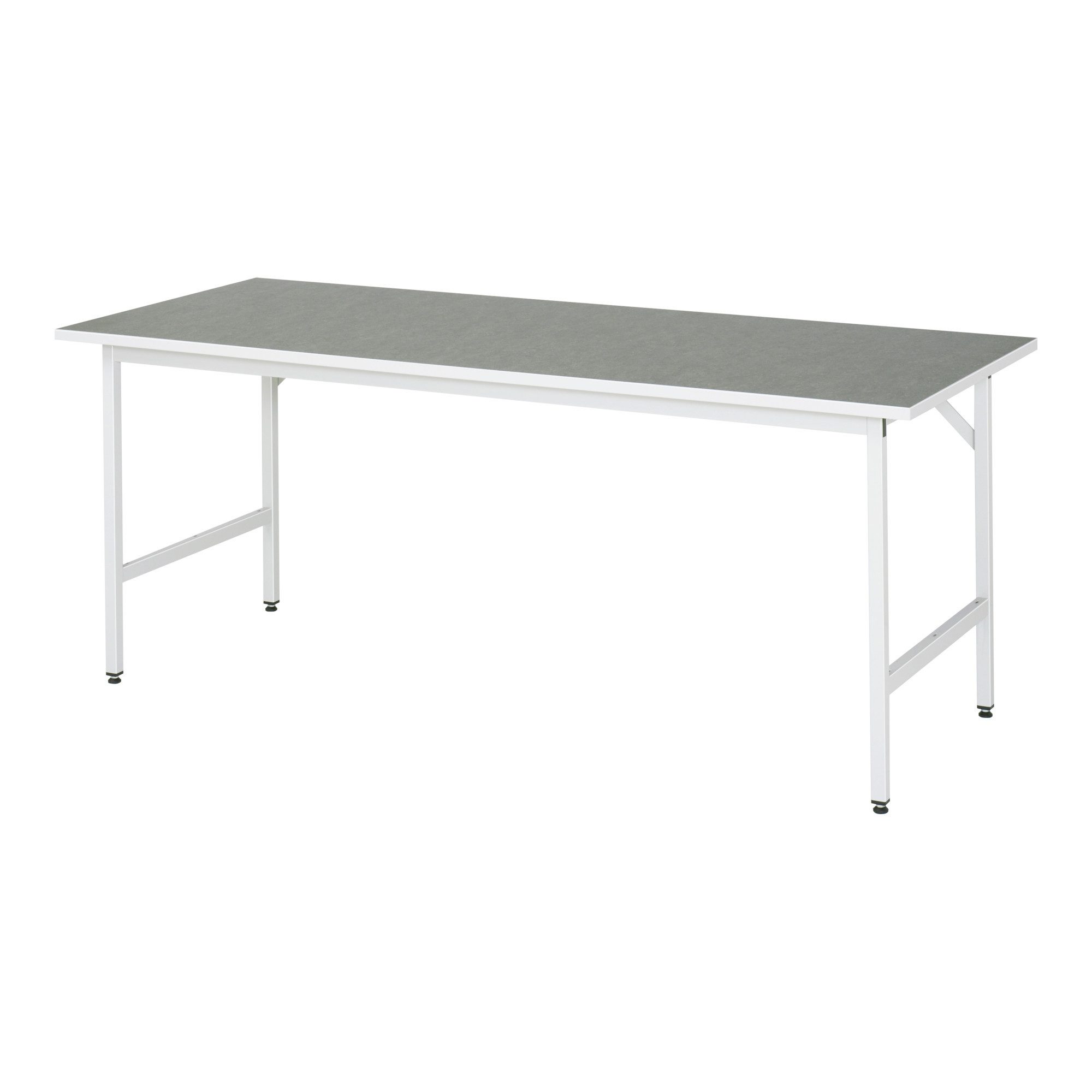 RAU Arbeitstisch Rau Arbeitstisch Linoleum BxTxH 2000x800x800-850mm