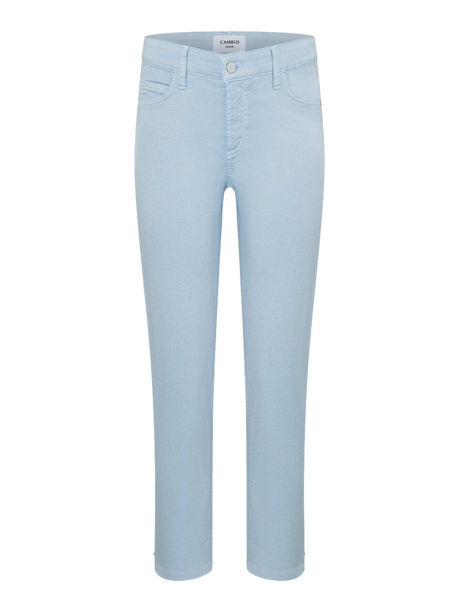 Cambio Stretch-Hose blau,Casual,Baumwolle,Unifarben,Slim Fit,Mittel